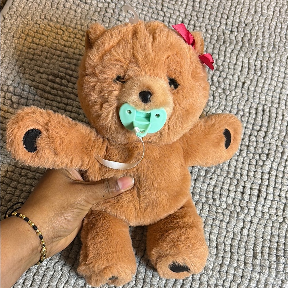 Adorable Brown and Red Plush Stuffed Animal
